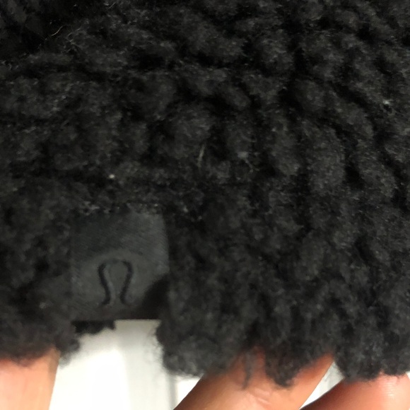 Lululemon Wool Whenever Pullover Boxy Sherpa Back Zipper Crewneck Black Size 6 - Picture 8 of 9